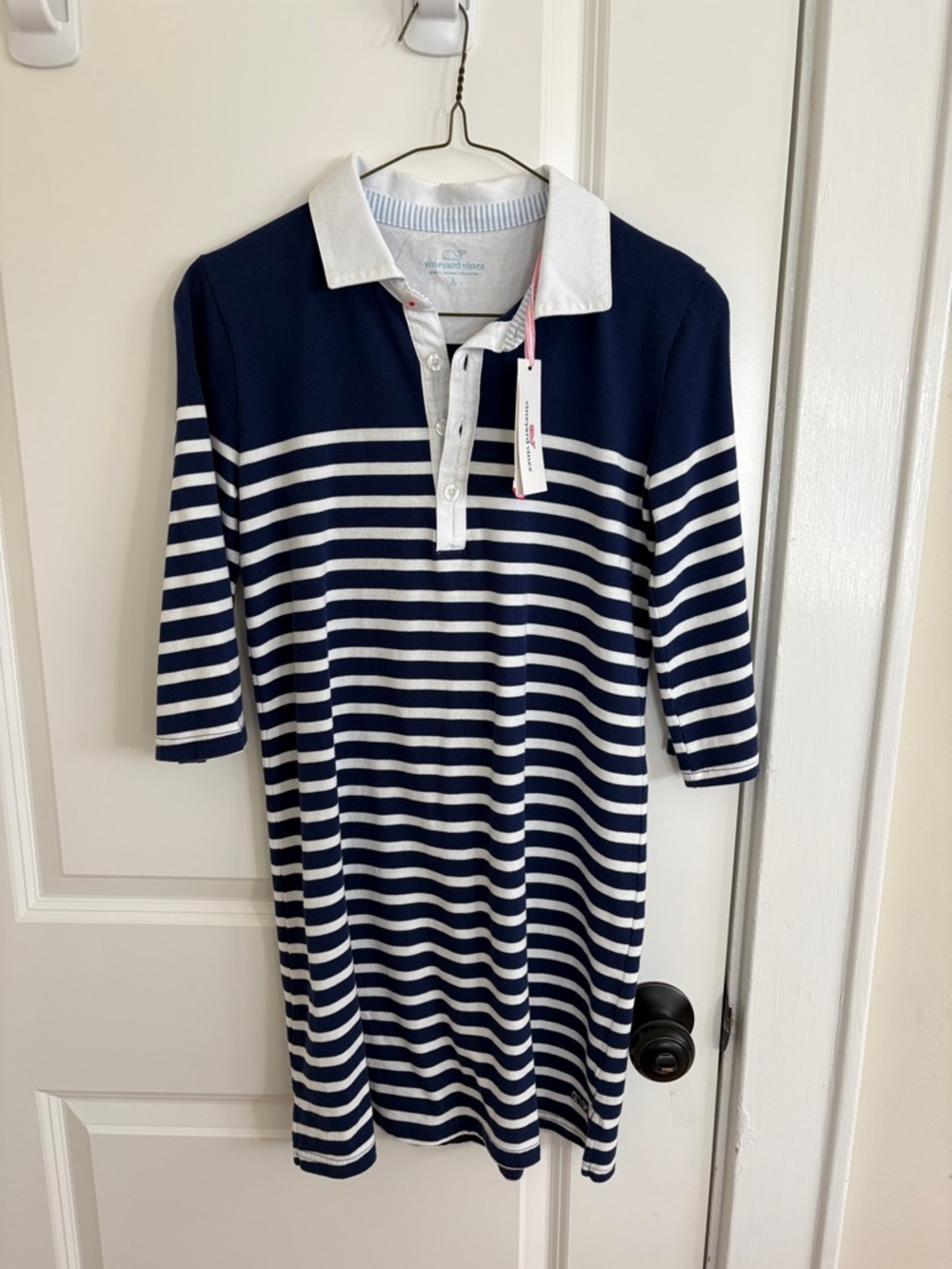 NWT Vineyard Vines Navy & White Striped Polo Dress
